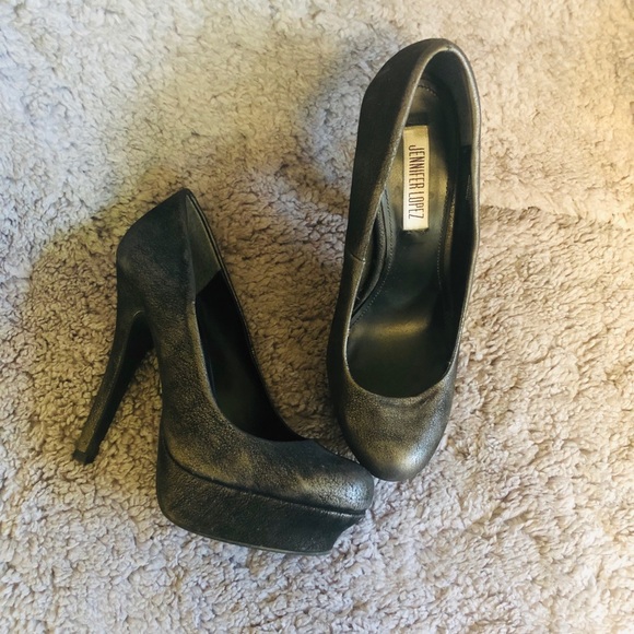 Black/Silver Platform heels - Picture 1 of 8